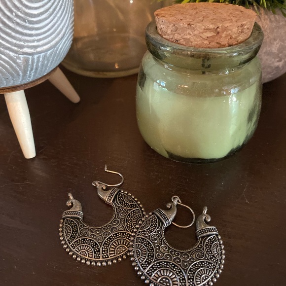 Boho hoop earrings - Picture 3 of 3